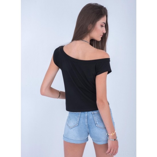 31040-3 - ΜΠΛΟΥΖΑ BASIC ΧΑΜΟΓΕΛΟ - ΜΑΥΡΟ ΜΠΛΟΥΖΑ BASIC ΧΑΜΟΓΕΛΟ - ΜΑΥΡΟ