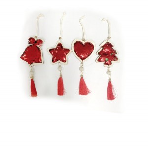 Κρεμαστό κόκκινο διακοσμητικό με πούλιες 00001301-c