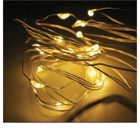 AG-00001485 - Σετ 20 θερμά λευκά λαμπάκια LED μπαταρίας 00001485 Σετ 20 θερμά λευκά λαμπάκια LED μπαταρίας 00001485