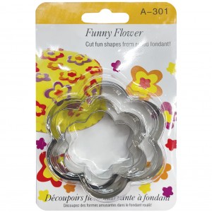 Σετ 3 πρεσαριστά κουπ πατ ζαχαροπλαστικής – Funny flower 00101487