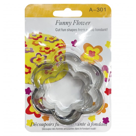 Σετ 3 πρεσαριστά κουπ πατ ζαχαροπλαστικής – Funny flower [00101487]