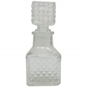 Γυάλινη διάφανη τετράγωνη φιάλη 11x4,5 cm - 50ml 00103208