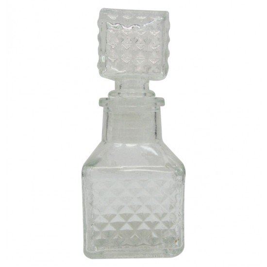 Γυάλινη διάφανη τετράγωνη φιάλη 11x4,5 cm - 50ml [00103208]