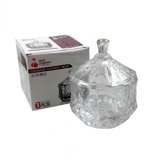 Γυάλινη φοντανιέρα με καπάκι Φ9 εκ. [00203226]