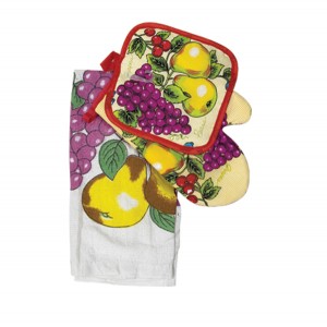 Σετ γάντι κουζίνας με πιάστρα και πετσέτα 00402611