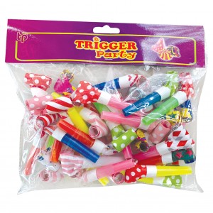 Σετ 24 σφυρίχτρες φρου φρου 6,5cm 00405190