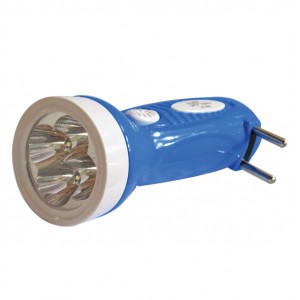 Πλαστικός επαναφορτιζόμενος φακός led 350mAh με 4 led 00600044