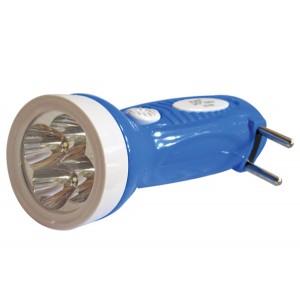 Πλαστικός επαναφορτιζόμενος φακός led 350mAh με 4 led 00600044
