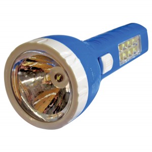 Πλαστικός επαναφορτιζόμενος φακός led 700mAh με 8 led στην λαβή 00600047 Πλαστικός επαναφορτιζόμενος φακός led 700mAh με 8 led στην λαβή 00600047