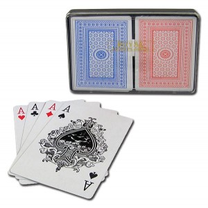 Σετ 2 τράπουλες από ιλουστρασιόν χαρτί 10501049