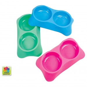 Διπλό μπόλ φαγητού σκύλου σε διάφορα χρώματα 10501609 Διπλό μπόλ φαγητού σκύλου σε διάφορα χρώματα 10501609