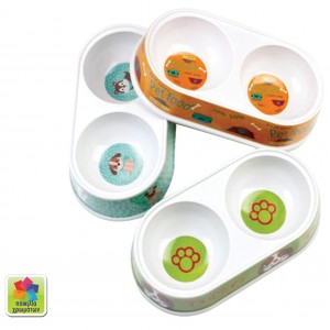 Διπλό μπόλ φαγητού σκύλου σε διάφορα σχέδια 10501612 Διπλό μπόλ φαγητού σκύλου σε διάφορα σχέδια 10501612