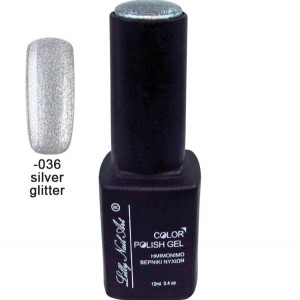 Ημιμόνιμο τριφασικό μανό 12ml - Silver glitter 40504008-036 Ημιμόνιμο τριφασικό μανό 12ml - Silver glitter 40504008-036