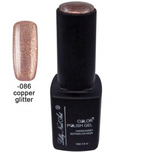 Ημιμόνιμο τριφασικό μανό 12ml - Copper glitter 40504008-086 Ημιμόνιμο τριφασικό μανό 12ml - Copper glitter 40504008-086