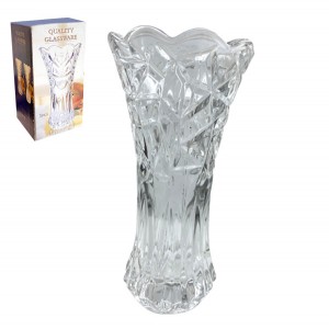 Διάφανο γυάλινο βάζο 19cm 10705114