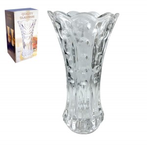 Διάφανο γυάλινο βάζο 19cm 10705118