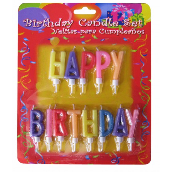 Σετ 13 κεράκια γενεθλίων Happy Birthday [10904021]
