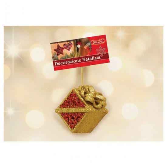 Κρεμαστό Χριστουγεννιάτικο διακοσμητικό κουτάκι δώρου [00002020]