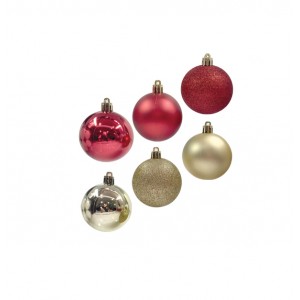 Σετ 12 Χριστουγεννιάτικες μπάλες φ6εκ 00000917