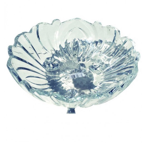 Στρογγυλή γυάλινη πιατέλα Φ23cm με 3 πόδια [00203183]