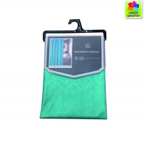 Σετ πλαστική ημιδιάφανη κουρτίνα μπάνιου 180x180cm με κρίκους 00402519