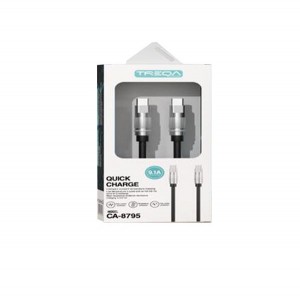 Treqa Καλώδιο ταχείας φόρτισης CA-8795 type-c σε type-c 1m 9,1A 30502144
