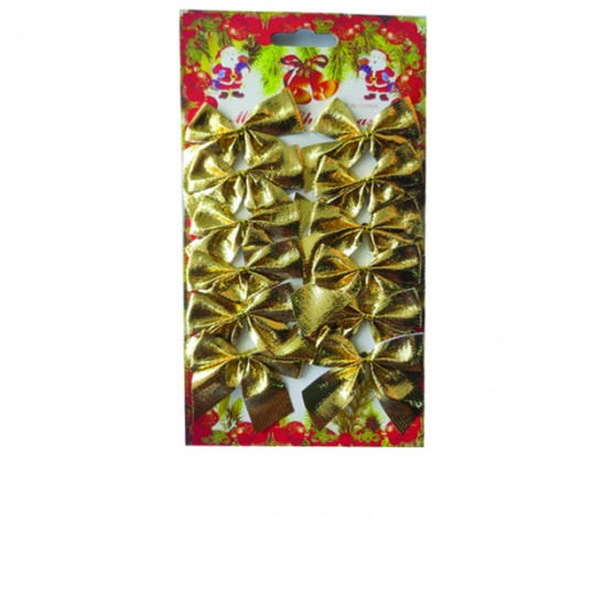 AG-00001725 - Σετ 12 φιόγκοι χρυσοί 5,5x 5 cm 00001725 Σετ 12 φιόγκοι χρυσοί 5,5x 5 cm 00001725