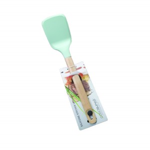 Σπάτουλα σερβιρίσματος σιλικόνης με ξύλινη λαβή 00101565