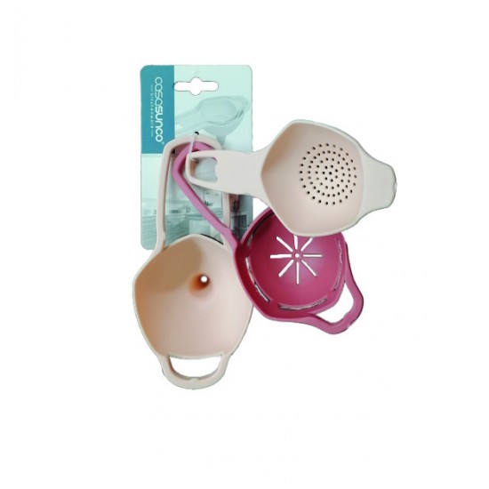 Σετ πλαστικό χωνί, διαχωριστής κρόκου αυγού και σουρωτηράκι 00101580