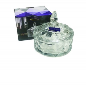 Γυάλινη φοντανιέρα με καπάκι Φ13cm 00203229 Γυάλινη φοντανιέρα με καπάκι Φ13cm 00203229