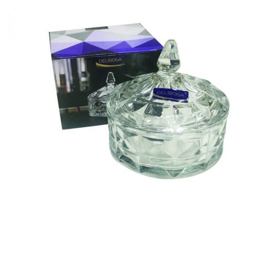 Γυάλινη φοντανιέρα με καπάκι Φ13 εκ. [00203229]