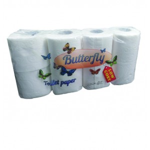 Σετ 8 ρολλά δίφυλλο χαρτί υγείας Butterfly 53gr 70501224