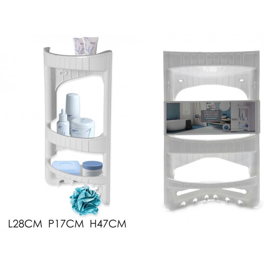 AG-77615426 - Πλστική ραφιέρα μπάνιου γωνία 28x 17x 47 cm 77615426 Πλστική ραφιέρα μπάνιου γωνία 28x 17x 47 cm 77615426