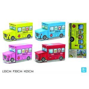 Κουτί αποθήκευσης -σκαμπό "λεωφορείο" 55x 30x 25cm 00402664 Κουτί αποθήκευσης -σκαμπό "λεωφορείο" 55x 30x 25cm 00402664