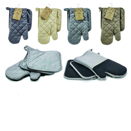 Σετ γάντι κουζίνας με 2 πιάστρες κουζίνας, αντιολισθητικά77595600