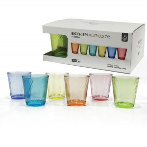 Σετ 6 ποτήρια νερού χρωματιστά 350ml 77616802 Σετ 6 ποτήρια νερού χρωματιστά 350ml 77616802