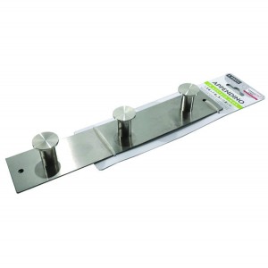 Κρεμάστρα τοίχου 3 θέσεων inox 26 x 5 εκ. 77650746