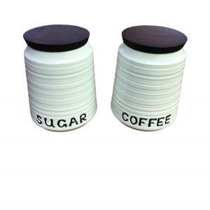 Σετ 2 κεραμικά βάζα για καφέ-ζάχαρη 00402694 Σετ 2 κεραμικά βάζα για καφέ-ζάχαρη 00402694