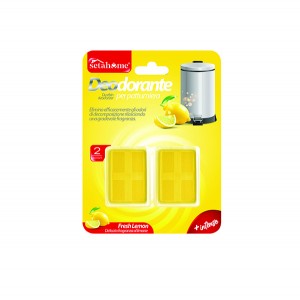 Σετ 2 αρωματικές ταμπλέτες κάδου σκουπιδιών λεμόνι 76603286 Σετ 2 αρωματικές ταμπλέτες κάδου σκουπιδιών λεμόνι 76603286