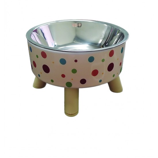 Μπόλ φαγητού σκύλου πλαστικό με ποδαράκια και μεταλλικό λεκανάκι10501756