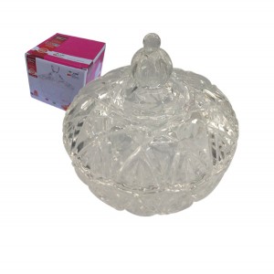 Γυάλινη φοντανιέρα με καπάκι Φ13 εκ. 00203130