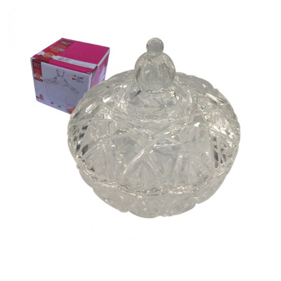 Γυάλινη φοντανιέρα με καπάκι Φ13 εκ. [00203130]