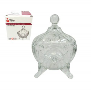 Φοντανιέρα γυάλινη με καπάκι - 13x9,5cm 00203169