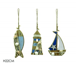 Καλοκαιρινό ξύλινο κρεμαστό διακοσμητικό 22cm 77420808