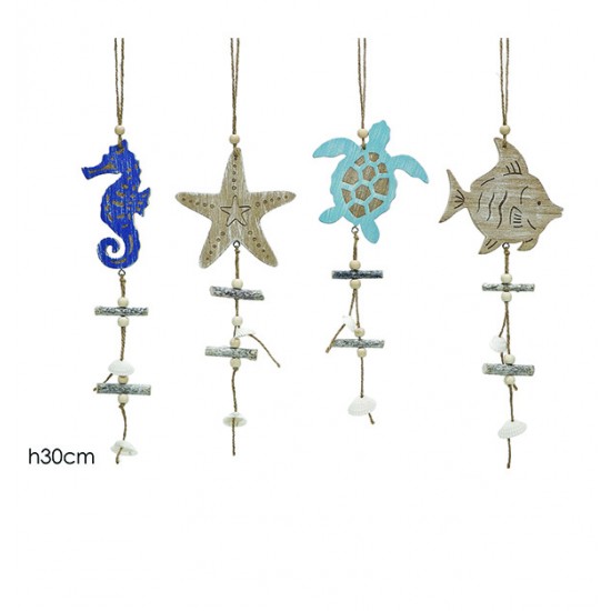 Καλοκαιρινό ξύλινο κρεμαστό διακοσμητικό 30cm 77635178