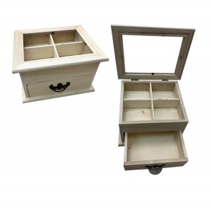 Ξύλινη αλουστράριστη μπιζουτιέρια 9,5cm 20601357