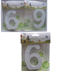 Ξύλινος αριθμός χειροτεχνίας "6"-έξι 30501316-6 Ξύλινος αριθμός χειροτεχνίας "6"-έξι 30501316-6