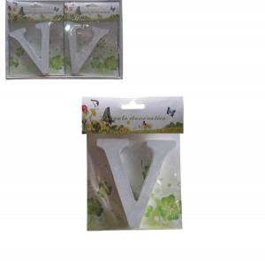 Ξύλινο γράμμα χειροτεχνίας "V" 30501317-V Ξύλινο γράμμα χειροτεχνίας "V" 30501317-V