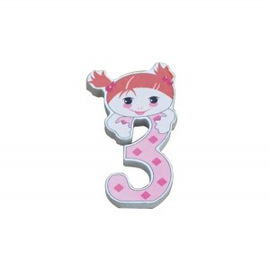 Ξύλινος αριθμός κορίτσι “3"-τρία 30501345 Ξύλινος αριθμός κορίτσι “3"-τρία 30501345