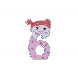 Ξύλινος αριθμός κορίτσι “6”-έξι 30501348 Ξύλινος αριθμός κορίτσι “6”-έξι 30501348